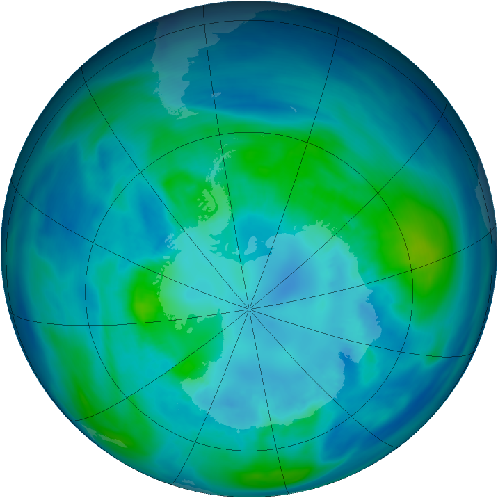 Antarctic ozone map for 10 April 2006